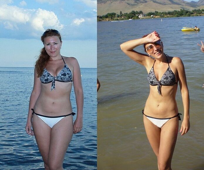 foto antes e depois da dieta de trigo sarraceno